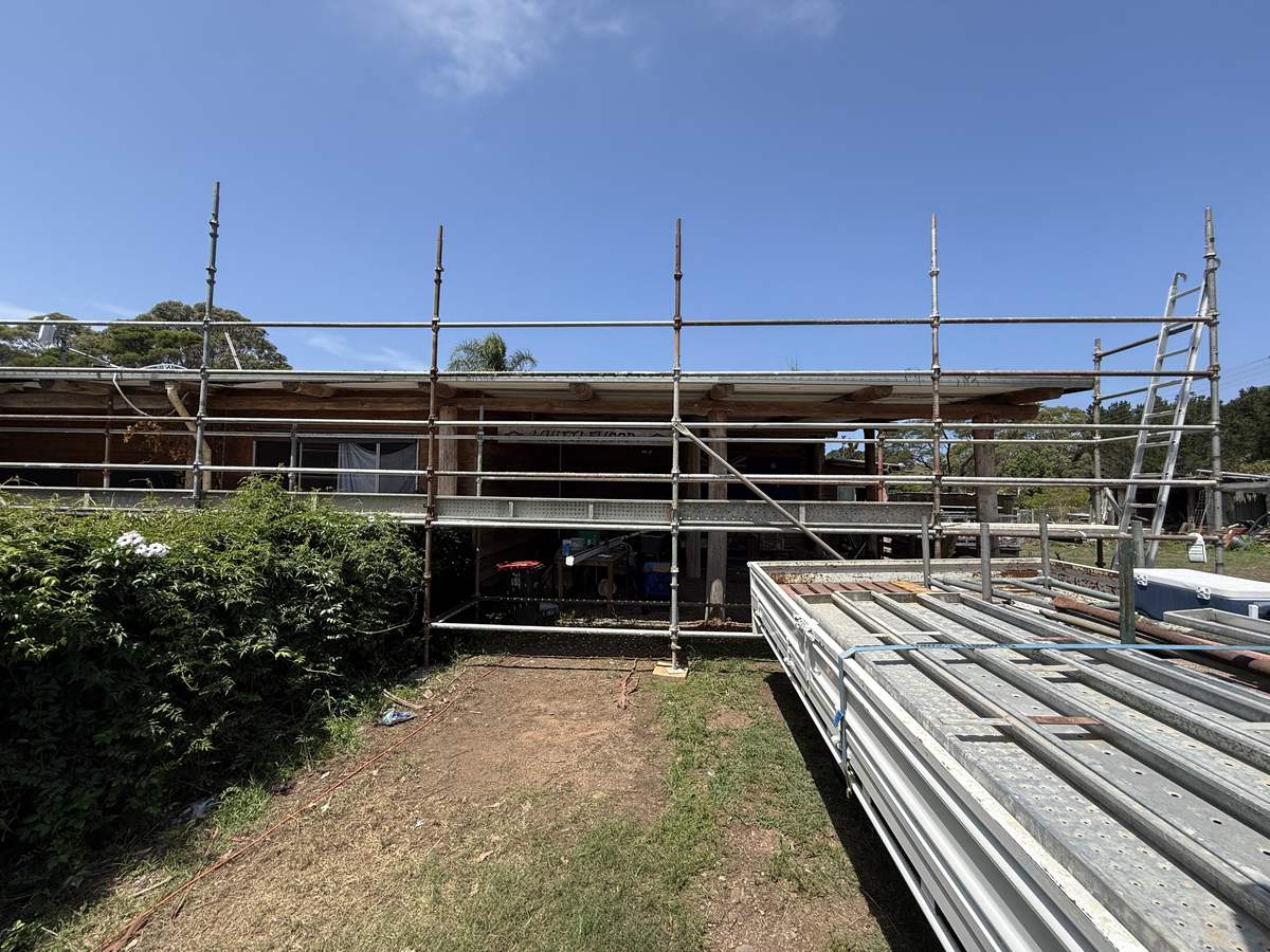 Temporary works scaffolding installation